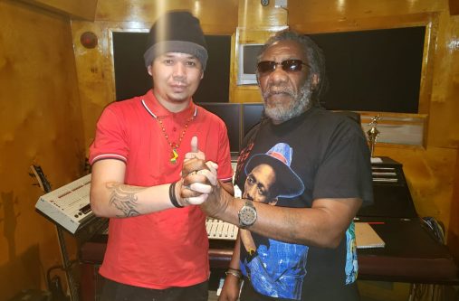 Brandon Harding with new manager Walter Fraser, CEO of Vizion Sounds Records