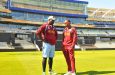 Dwayne Bravo (right) and Otis Gibson