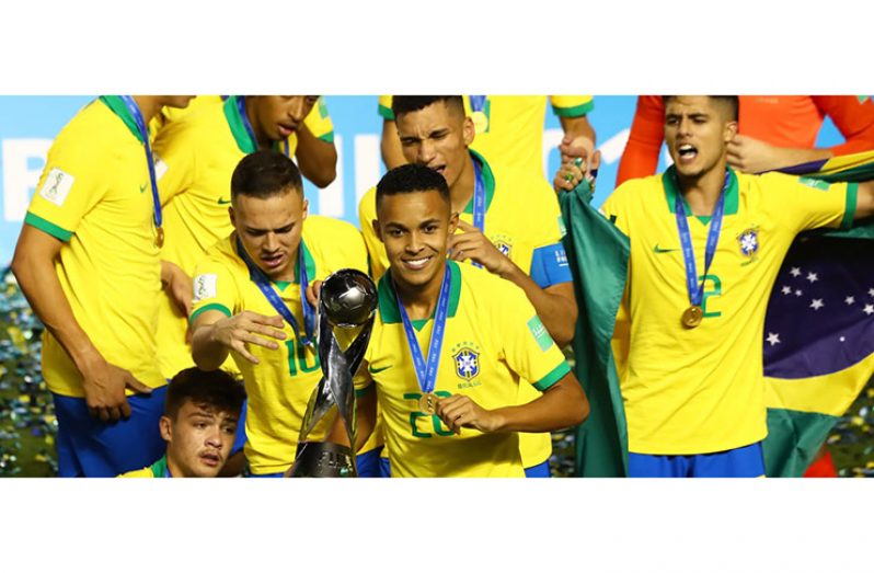 A 93rd-minute goal secured more Under-17 glory for the Selecao on Sunday. (Getty Images)