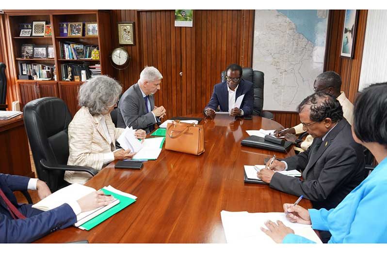 Minister of Foreign Affairs and International Cooperation Hugh Hilton Todd met with Laudemar Gonçalves de Aguiar Neto, Secretary for Trade Promotion, Science, Technology, Innovation and Culture at Brazil’s foreign ministry, along with Maria Cristina and Counsellor Paulo Valença