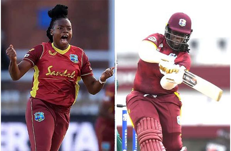 Aaliyah Alleyne (l) and Qiana Joseph have been penalised for breaching the ICC Code of Conduct