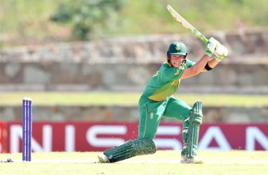 Dewald Brevis was the highest run-getter at the 2022 Under-19 World Cup  •  ICC via Getty Images