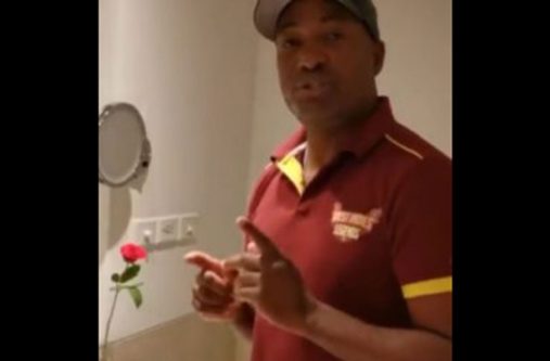 A screenshot from the video posted on Brian Lara’s social media pages.