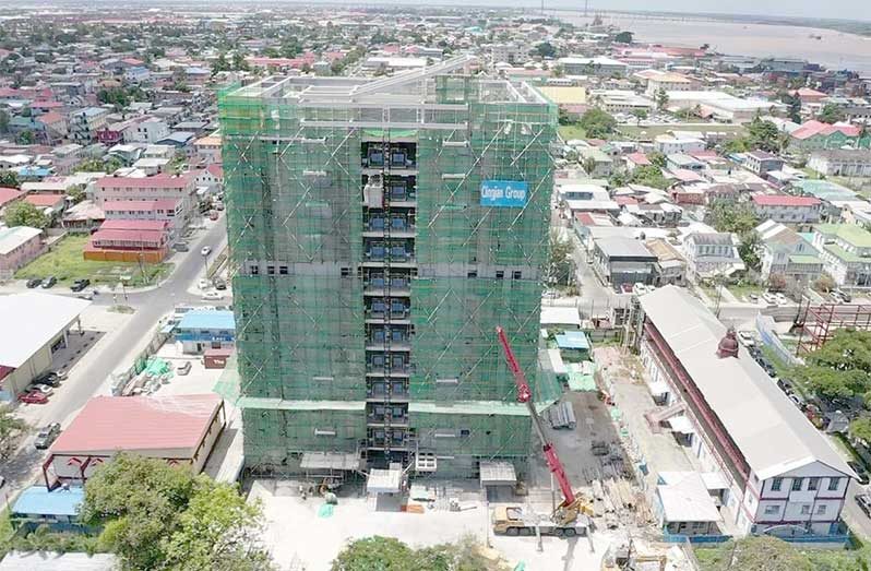 The 12-storey Brickdam Police Station