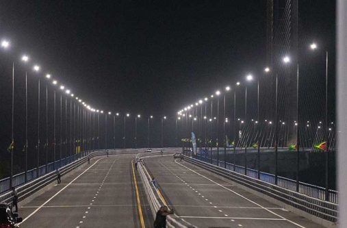 The Bharrat Jagdeo Demerara River Bridge (Delano Williams photo)