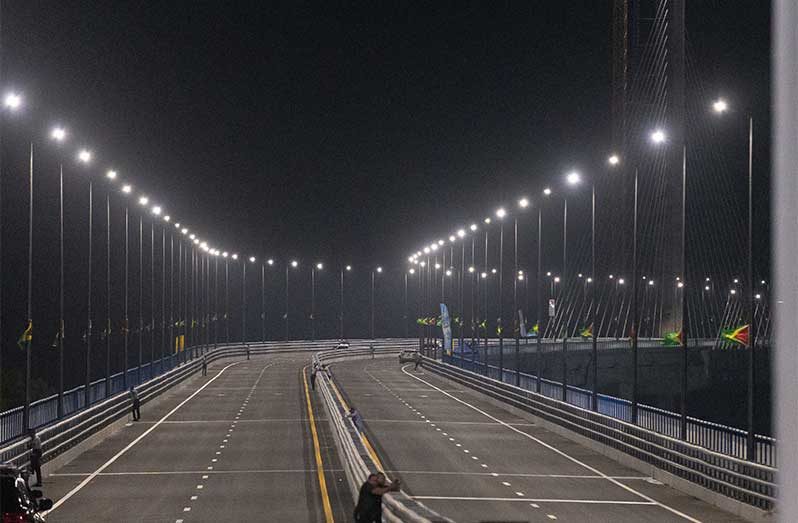 The Bharrat Jagdeo Demerara River Bridge (Delano Williams photo)