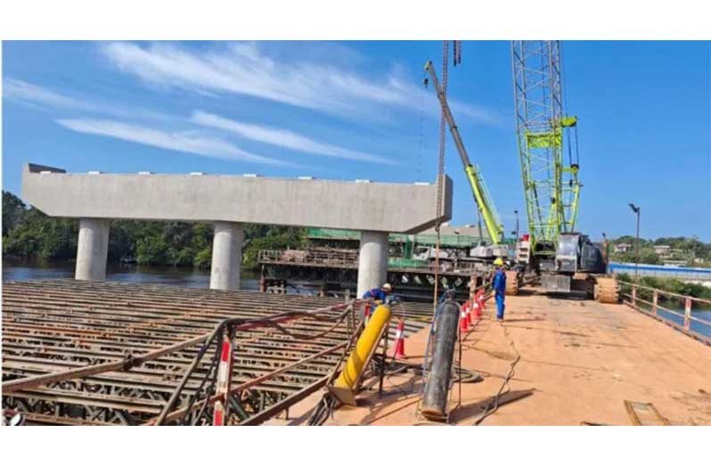 Ongoing works on the New Wismar/Mackenzie Bridge