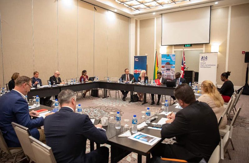 Senior Minister in the Office of the President with responsibility for Finance, Dr. Ashni Singh, on Monday, participated in a roundtable meeting with a multi-stakeholder British Trade Mission