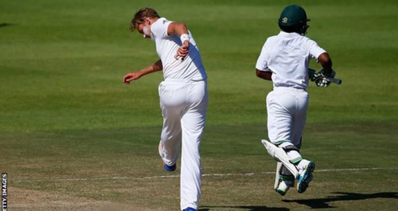 England's Stuart Broad was fined 30% of his match fee for showing dissent during the second Test in South Africa in January.