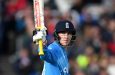 Harry Brook reached a 37-ball 50 to lead England's innings  •  Getty Images