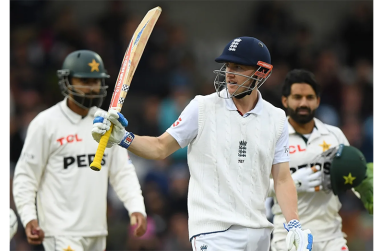 Harry Brook completed fifty in just 55 balls, but fell short of his hundred  •  Getty Images