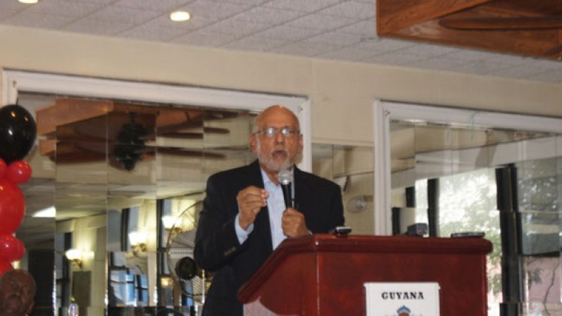 President Donald Ramotar addresses Guyanese living in Brooklyn, United States