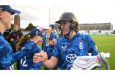 Nat Sciver-Brunt takes the plaudits after sealing victory with an unbeaten 57 from 33 balls (Getty Images)
