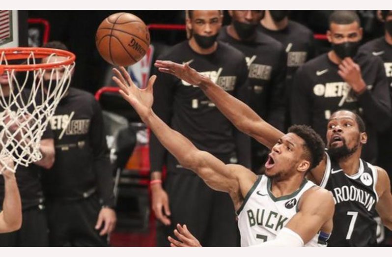 Antetokounmpo shot 15-of-24 and had five assists in the decider against the Nets.