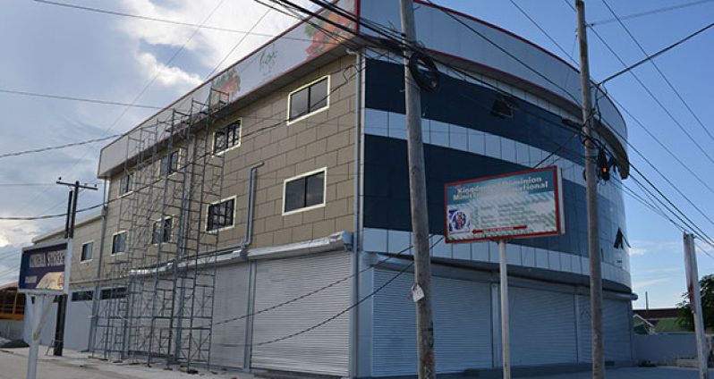 Work at this construction site stopped on Saturday morning after Marrion Matthews Adams fell to his death from the side of this building