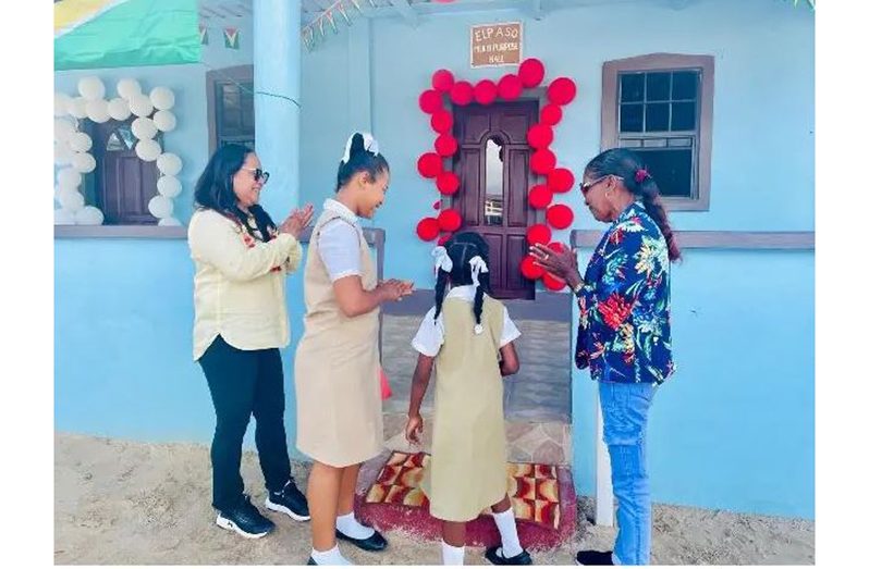 Minister of Amerindian Affairs, Pauline Sukhai, oversees the commissioning of the over $10 million multi-purpose building