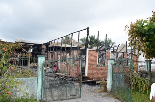 The wildlife building which was destroyed by the fire