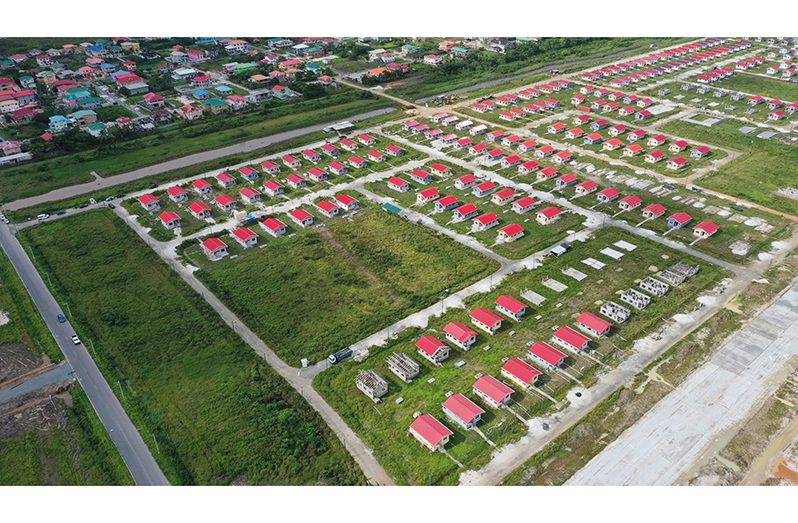 Some of the houses that have been built so far (Ministry of Housing and Water photo)