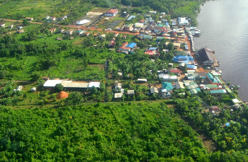 An aerial view of Kumaka in the Mabaruma sub-region