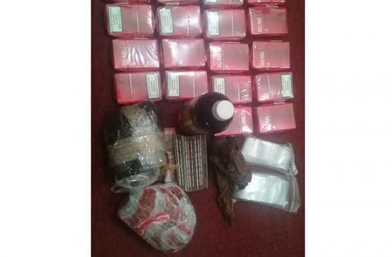 The contraband that was found