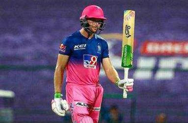 Rajasthan Royals' Jos Buttler is among the eight England players who returned  to London after the IPL was postponed on May 4 (PTI/BCCI/IPL Photo)