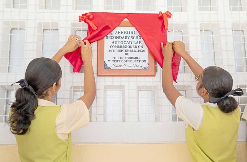 The Ministry of Education, on Wednesday, commissioned a computer-aided design (CAD) laboratory at Zeeburg Secondary School, thereby completing the first phase of an initiative to modernise and improve digital skills