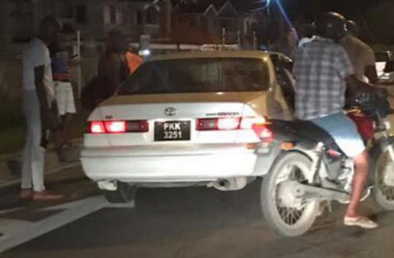 The car that was involved in the accident