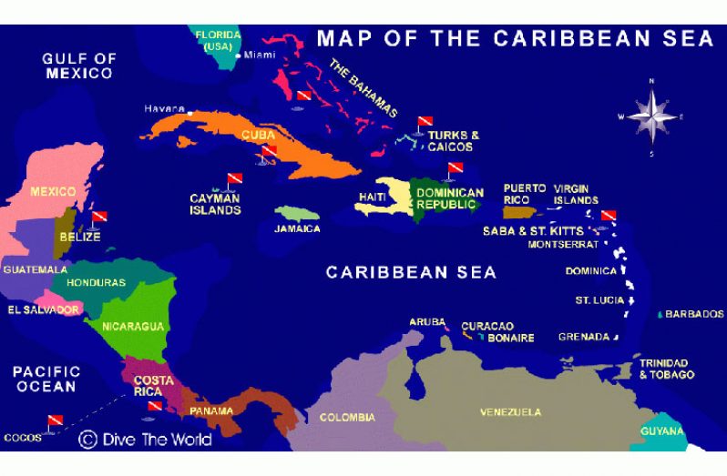 A Map of the Caribbean Region
