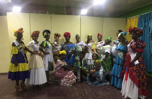 Delegates of the CARICOM pageant in their respective cultural attire