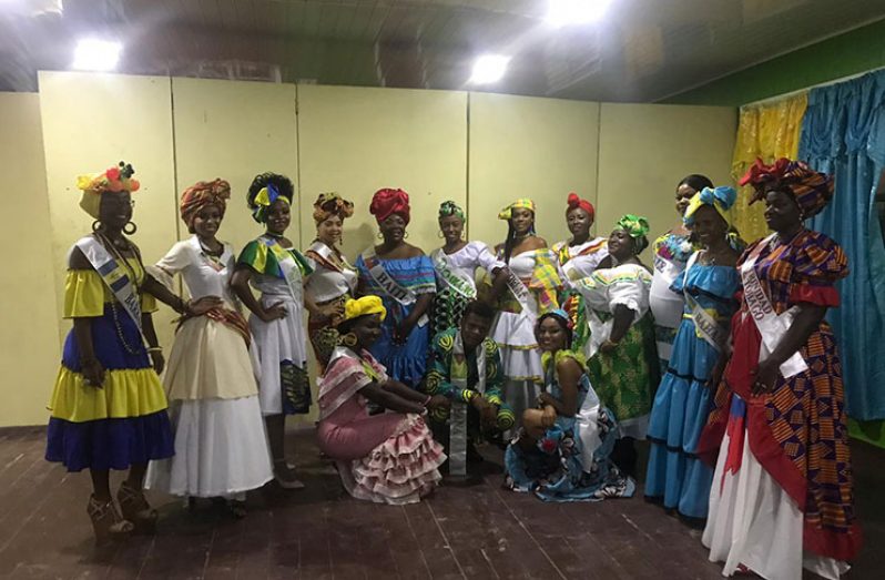 Delegates of the CARICOM pageant in their respective cultural attire