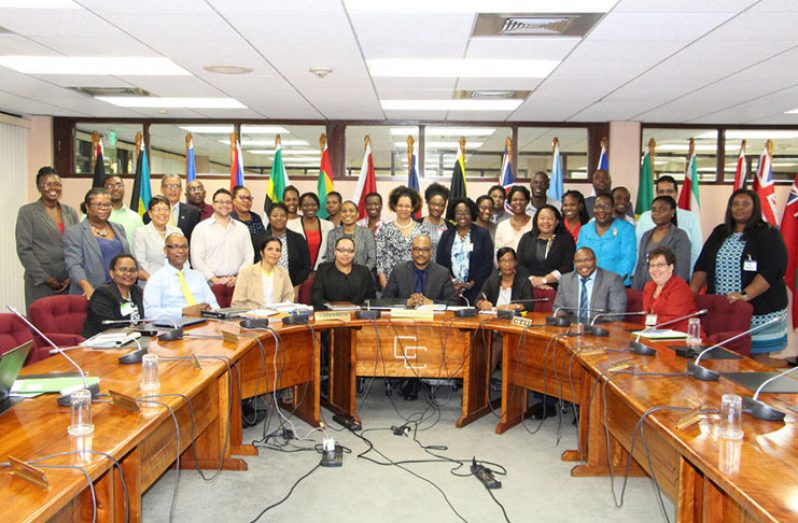Participants at an RBM Workshop, CARICOM Secretariat, March 2017