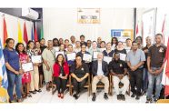 The 20 recipients who were given cash grants funded by the EU to sustain their small businesses (Delano Willimas photo)