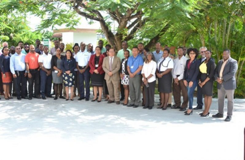 Minister of State, Hon. Dawn Hastings- Williams, CDC Director General, Lt. Col. Kester Craig along with stakeholders.