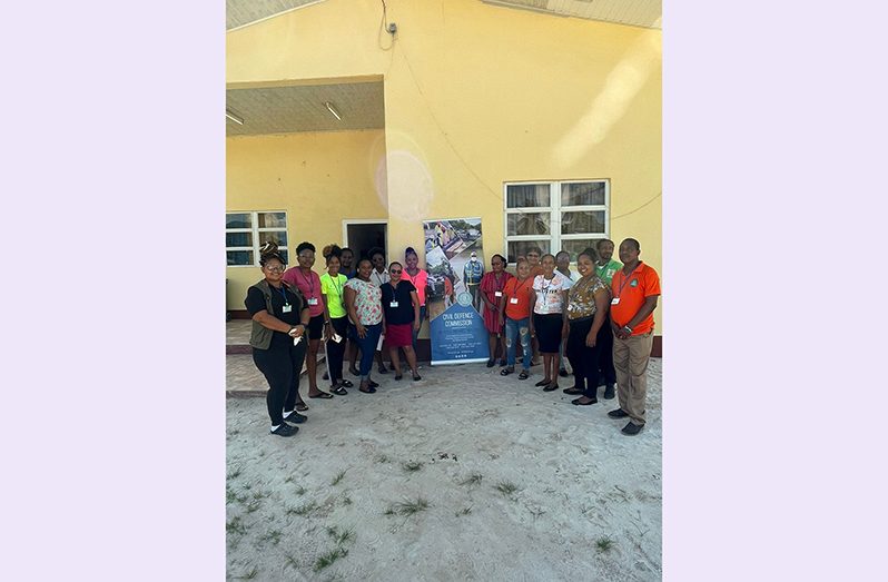 CDC facilitators (at far left and far right) with the participants