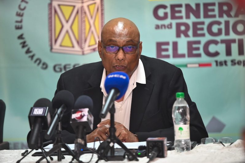 Chief Elections Officer (CEO), Vishnu Persaud ( Delano Williams photo)