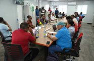 Chief Executive Officer of the CH&PA, Dr Martin Pertab and Director of Projects, Omar Narine, on Tuesday, met with contractors who will undertake infrastructural works under the Saudi -funded project in Region Three, including developments associated with the Versailles-to-Parika Highway corridor