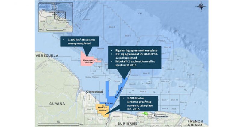  A map of CGX Inc’s holdings