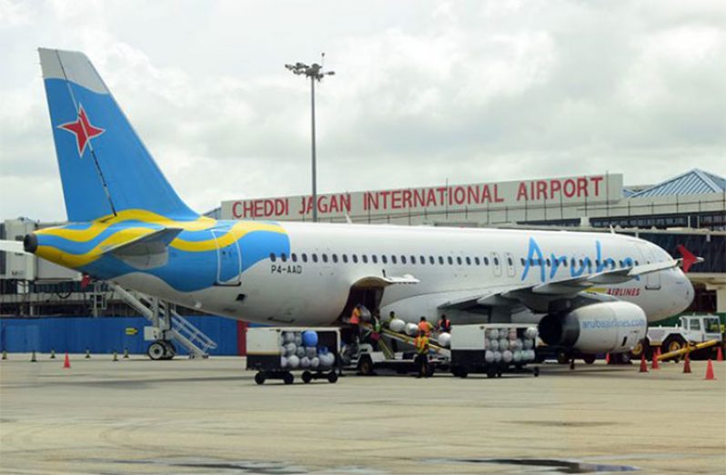 Aruba Airlines is one of several carriers that regional
travellers use to come to Guyana