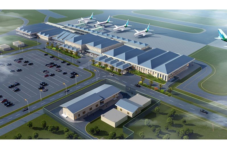 An artist’s impression of what the modernised and expanded Cheddi Jagan International Airport will look like