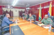 Chief of Defence Staff, Brigadier Omar Khan, MSS, meets with Guyana’s Ambassador to Colombia, His Excellency Graybern Livingston, for a courtesy call focused on advancing bilateral defence and security co-operation