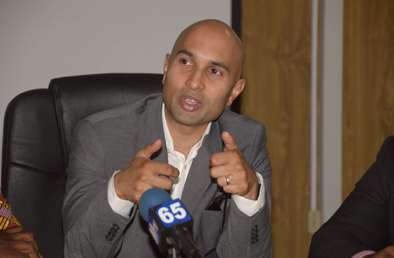 Georgetown Chamber of Commerce and Industry (GCCI) President, Nicholas Boyer (Adrian Narine photo)