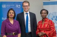 Senior Director for Climate and REDD+ at the Ministry of Natural Resources, Dr. Pradeepa Bholanath, Paulo Valença of the Brazilian Embassy and UN Resident Coordinator, Jean Kamau, took the lead in Tuesday’s forum. The trio highlighted Guyana’s sustainability milestones, Brazil’s new initiatives and the importance of COP 30
