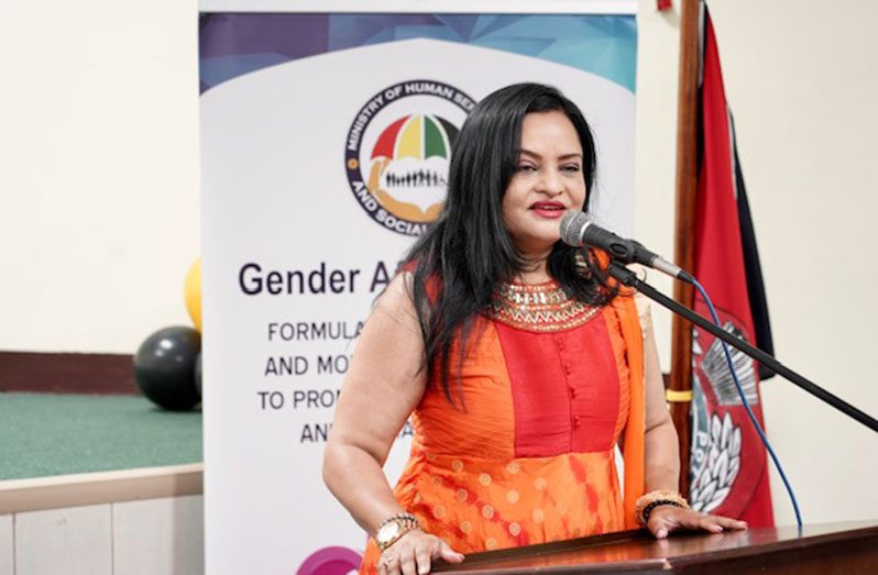 Human Services and Social Security Minister Dr. Vindhya Persaud addressing the Region Four CPGs