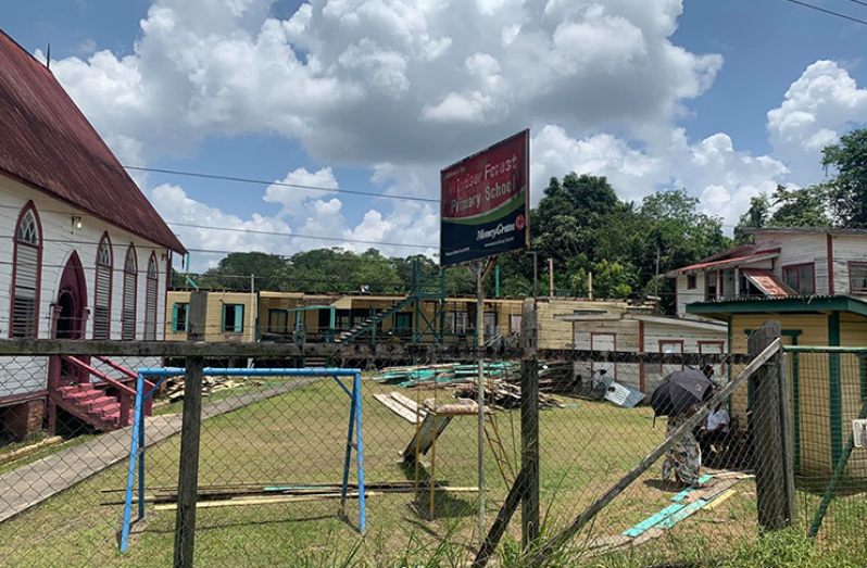 The Christianburg Primary School in its demolished state