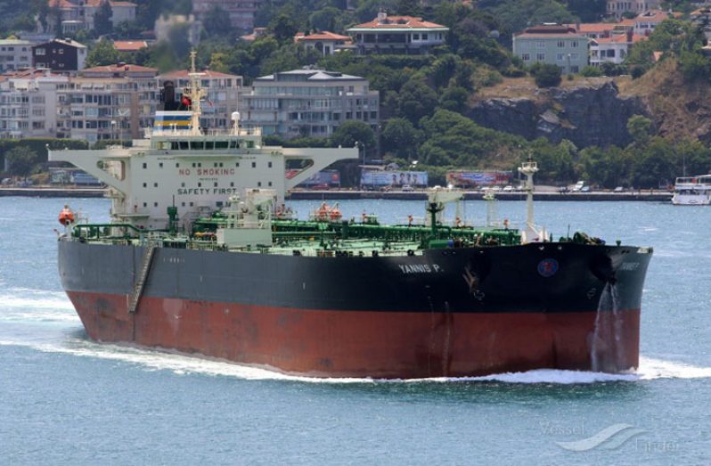 The Yannis P, Crude Oil Tanker (Vessel Finder photo)