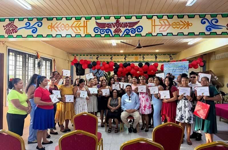 The CSOs display their certificates