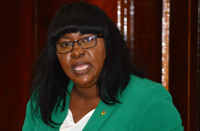 Minister within the Ministry of Public Health Dr. Karen Cummings  (Adrian Narine photo)
