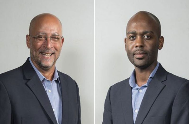 CWI president Rickey Skerritt (left) and vice-president Dr Kishore Shallow were elected last year March.
