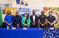 From left: Organising Director, Fyzal Bacchus; GBBFF President, Roger Callender; Camille Deokie-Gorakh; GBBFF Executive Director, Keavon Bess; Videsh Sookram and Aadam Ferouz of Twins Manufacturing