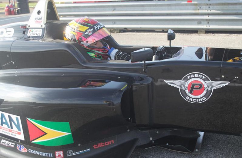 Calvin Ming awaits the start of yesterday’s Qualifying.